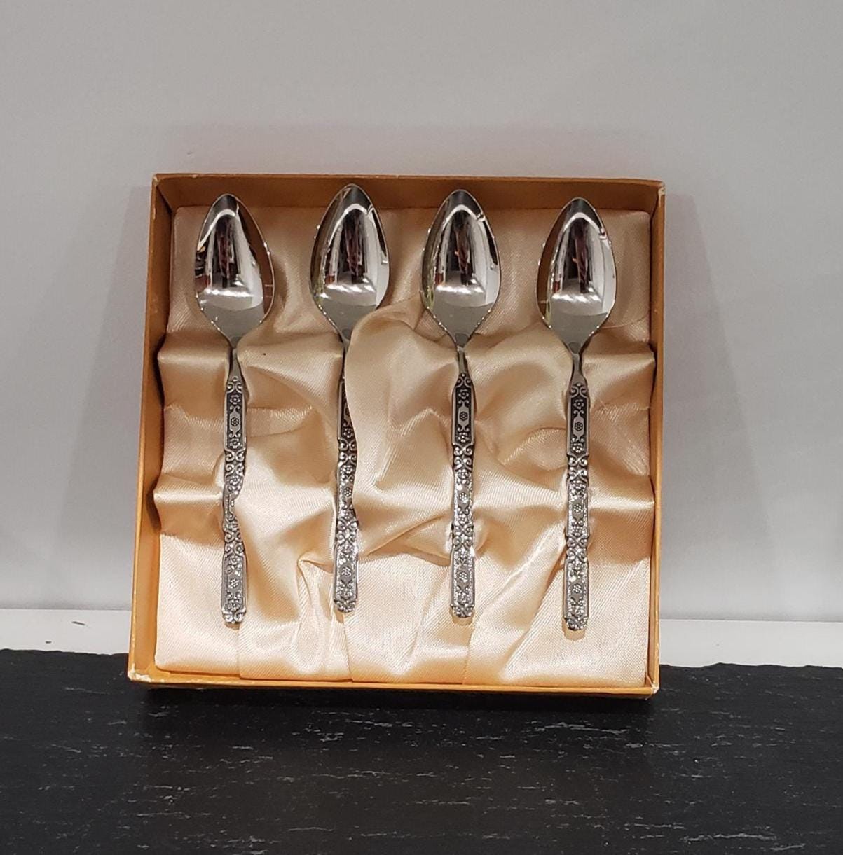 Lot De 6 Cuillères à Café Vintage Oneida Melissa - Inox - 13.1 Cm - UK