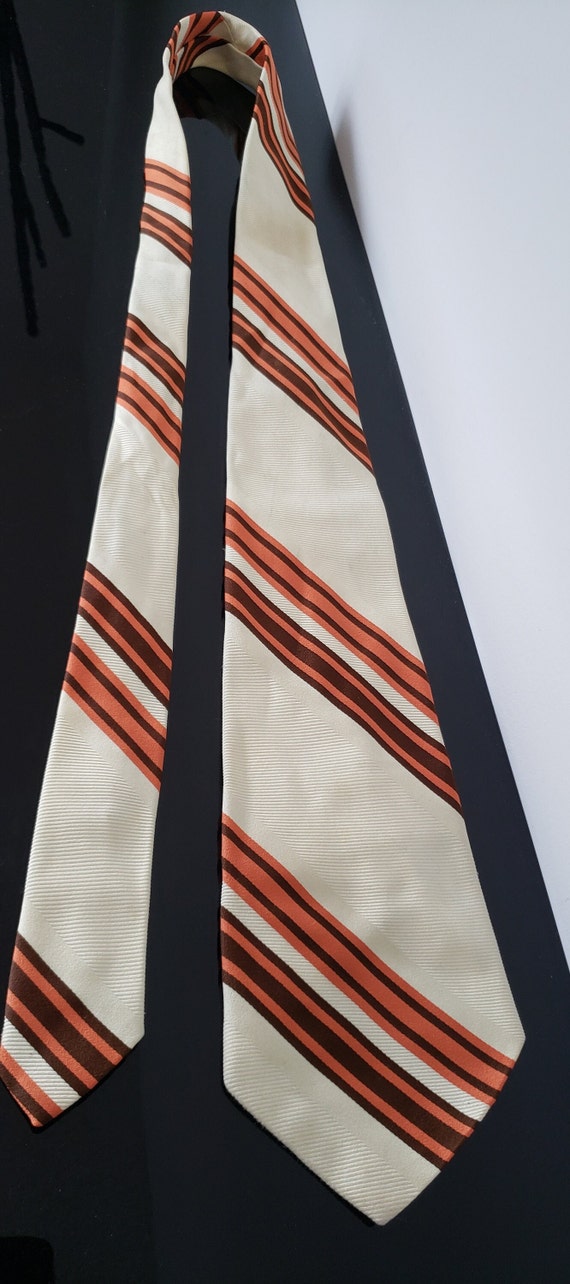 Georges CHANEL France tie, Vintage necktie, cream… - image 2
