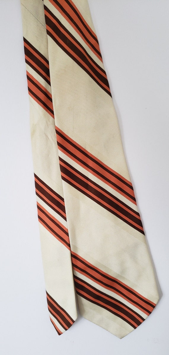 Georges CHANEL France tie, Vintage necktie, cream… - image 8