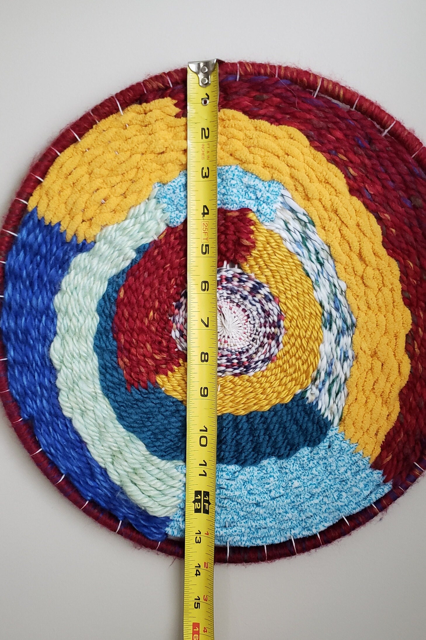 Round Woven Wall Hanging Handwoven Wall Art Woven Circle Etsy Canada
