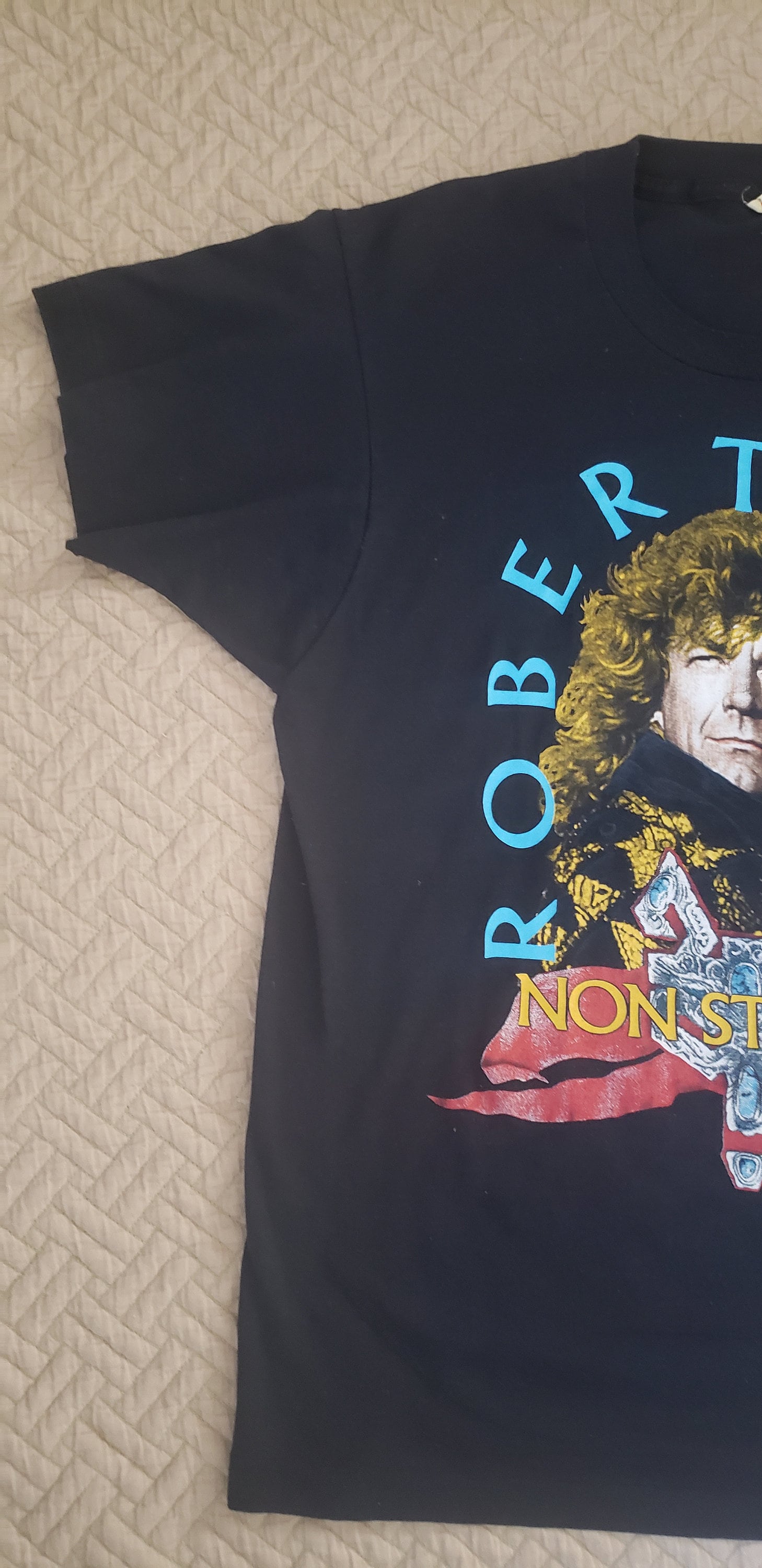 1988年ツアー レッド・ツェッペリン ロバート・プラント Tシャツ 1988年ロバート・プラント・ツアーTシャツ、サイズL、レッド