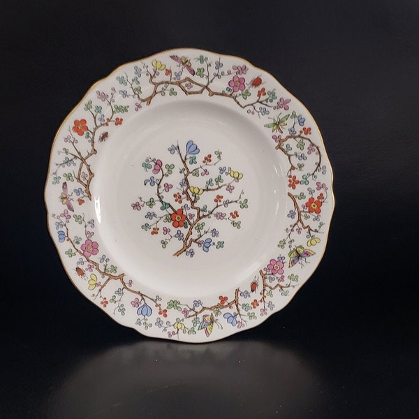 Spode Bone China, SHANGHAI Plate,  Spode Copeland China England, Discontinued Pattern,  8" plate,  R5321, 8