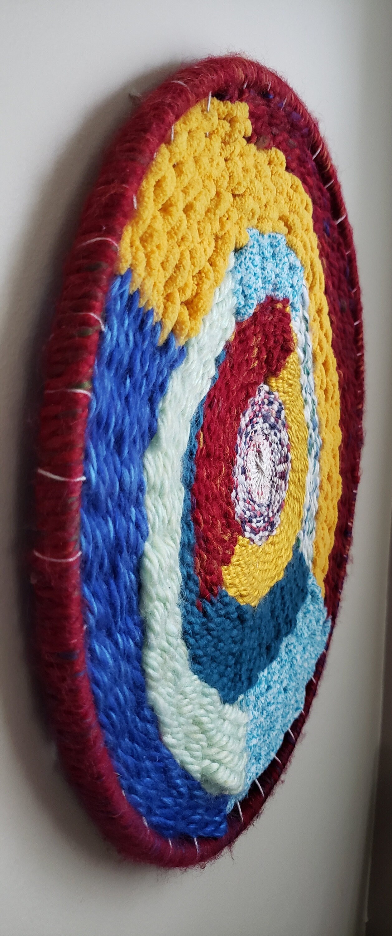 Round Woven Wall Hanging Handwoven Wall Art Woven Circle Etsy Canada