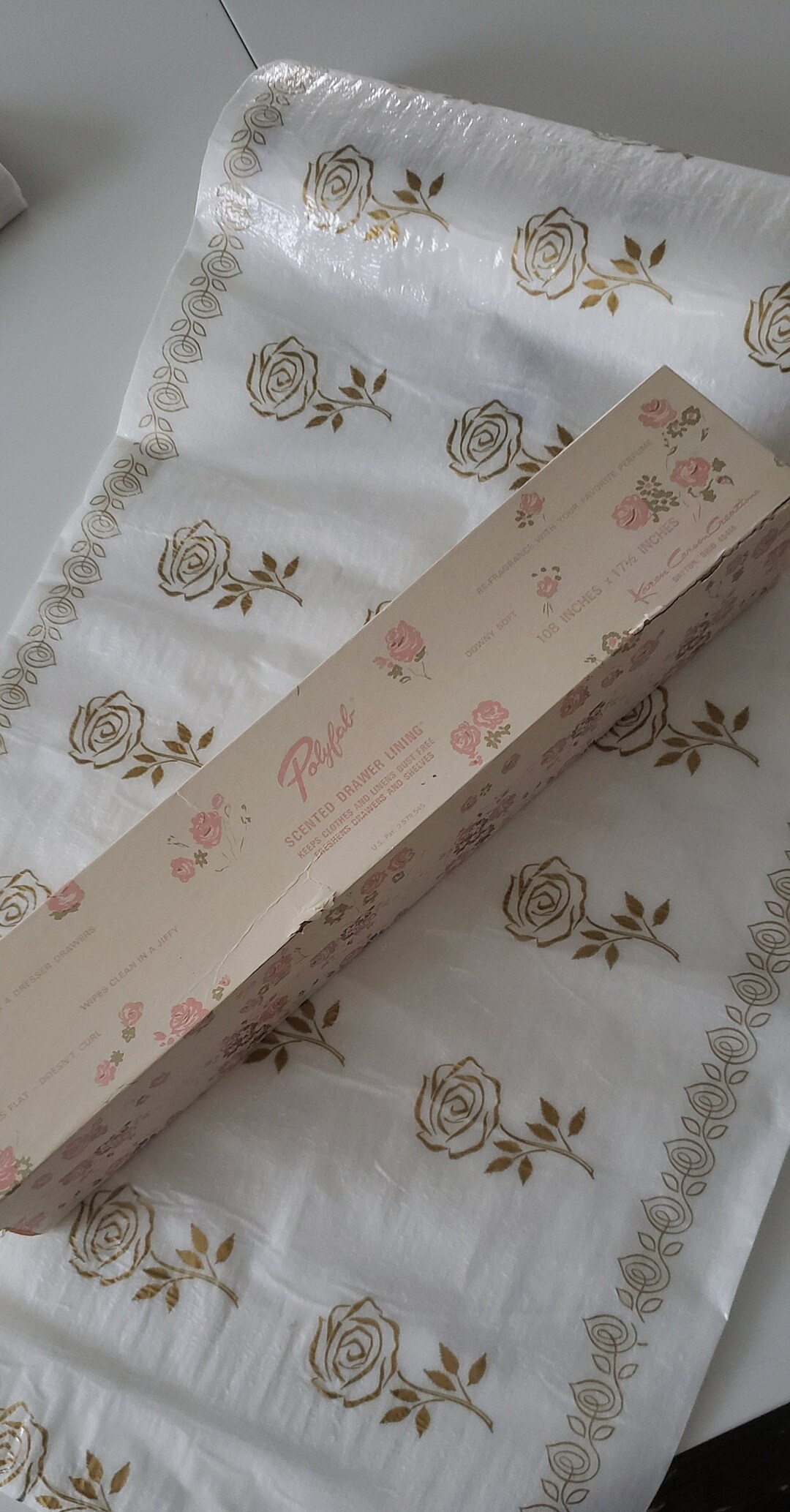 Karen Carson Creations Polyfab Scented Drawer Lining Vintage Etsy España