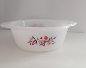 Fire King Dish Primrose pattern 1960s baking dish Anchor Hocking small casserole serving dish Vintage