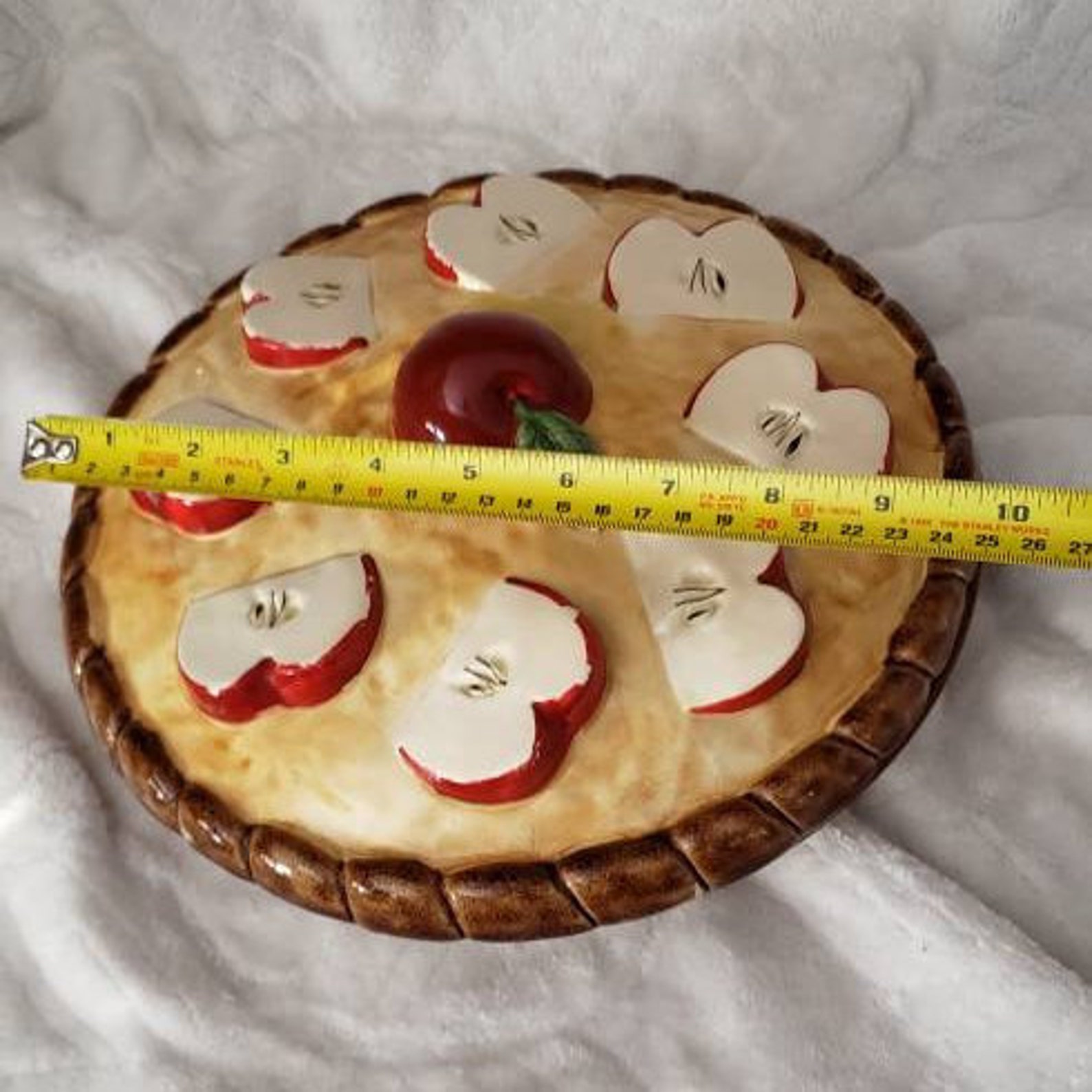 Vintage Ceramic Pie Keeper Apple Pie Dish With Lid Ceramic Etsy