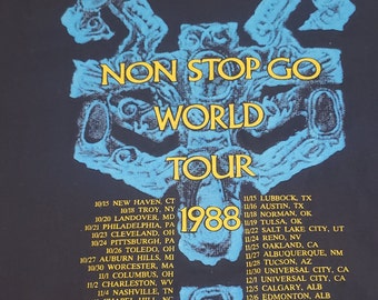 1988年ツアー レッド・ツェッペリン ロバート・プラント Tシャツ 1988年ロバート・プラント・ツアーTシャツ、サイズL、レッド
