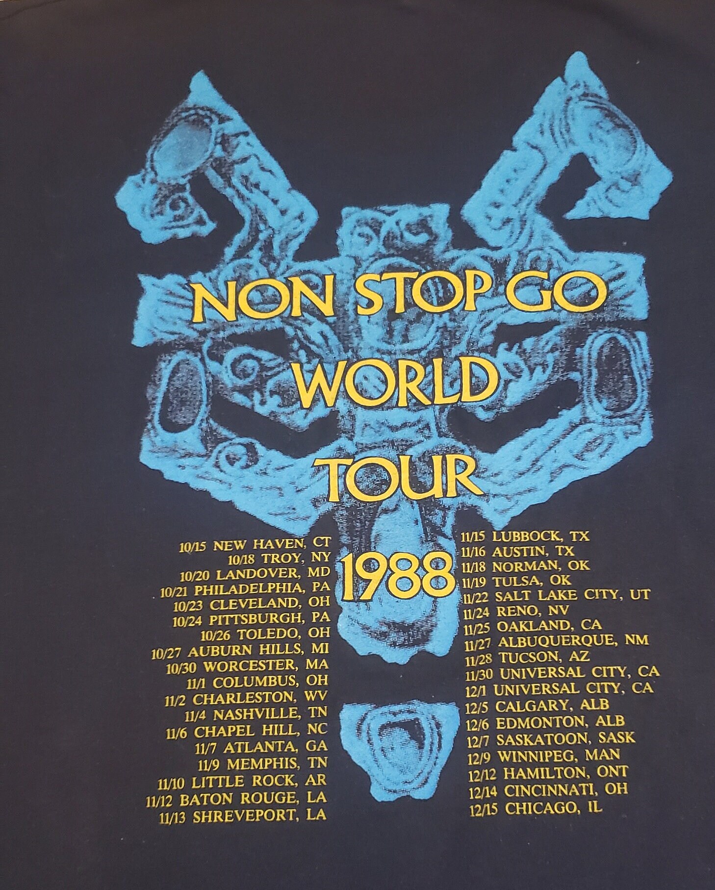 1988年ロバート・プラント・ツアーTシャツ、サイズL、レッド