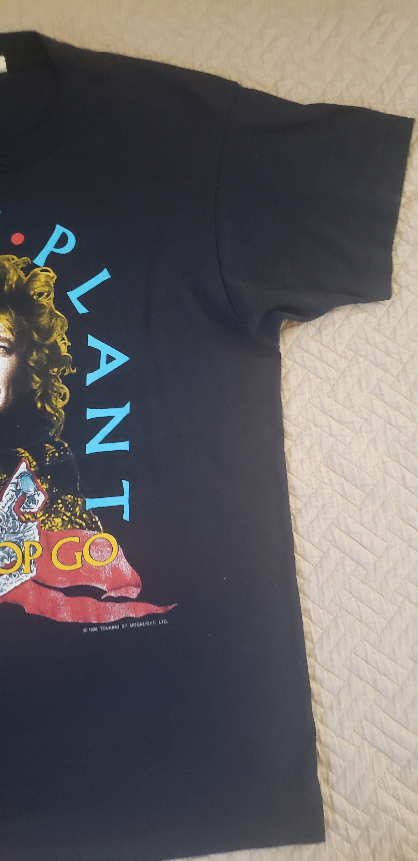 1988年ロバート・プラント・ツアーTシャツ、サイズL、レッド