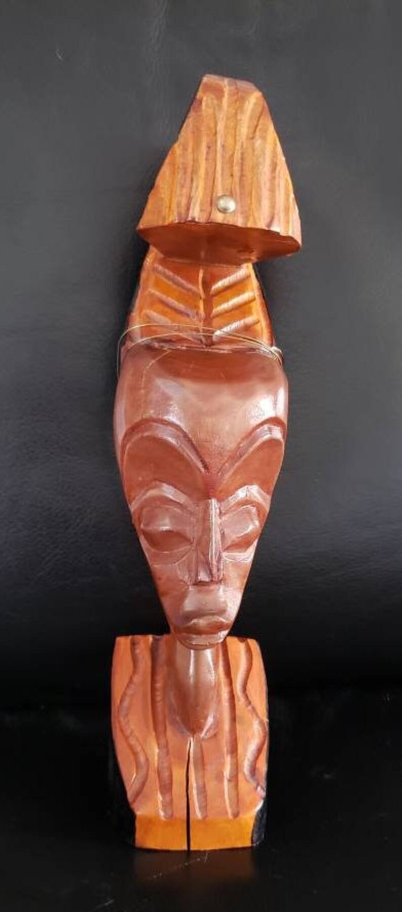 Vintage Jamaican Carved Wood Woman Head and Neck Figure Etsy Hong Kong