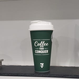7-11 Travel Coffee Mug & Lid, 7 Eleven Refillable Cup, Coffee Then Conquer, Reusable  Coffee Tumbler - Etsy Israel