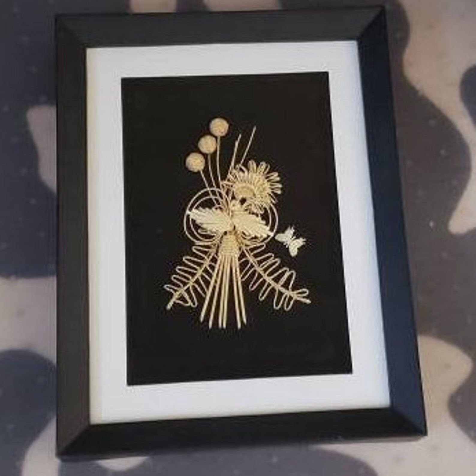 Swiss Straw Art Wheat Weaving Hand made Framed Wheat Straw Etsy