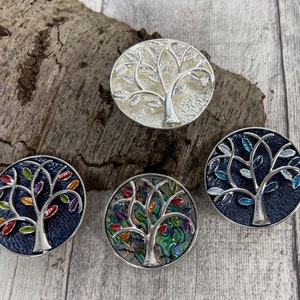 Silver Stem Tree of Life Magnetic Brooches. For Coats, Jackets, Scarf, Wraps, Hats, Handbags. Ladies Gift. Present. Lapel Badge. Clip. Pin