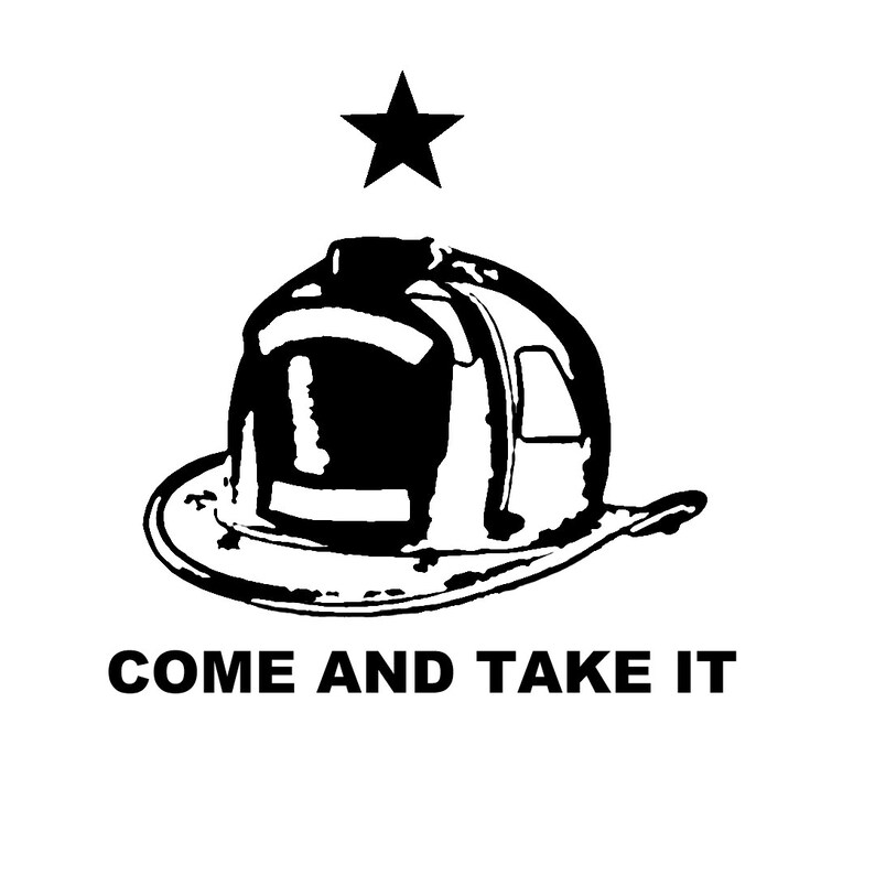 Come and take it Leather Firefighter helmet sticker. Fire Etsy