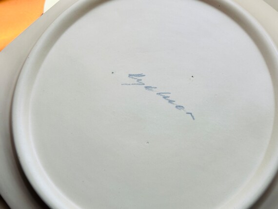 RARE Vintage Julie Sanders Cyclamen Pottery Set - Ivory Bowls