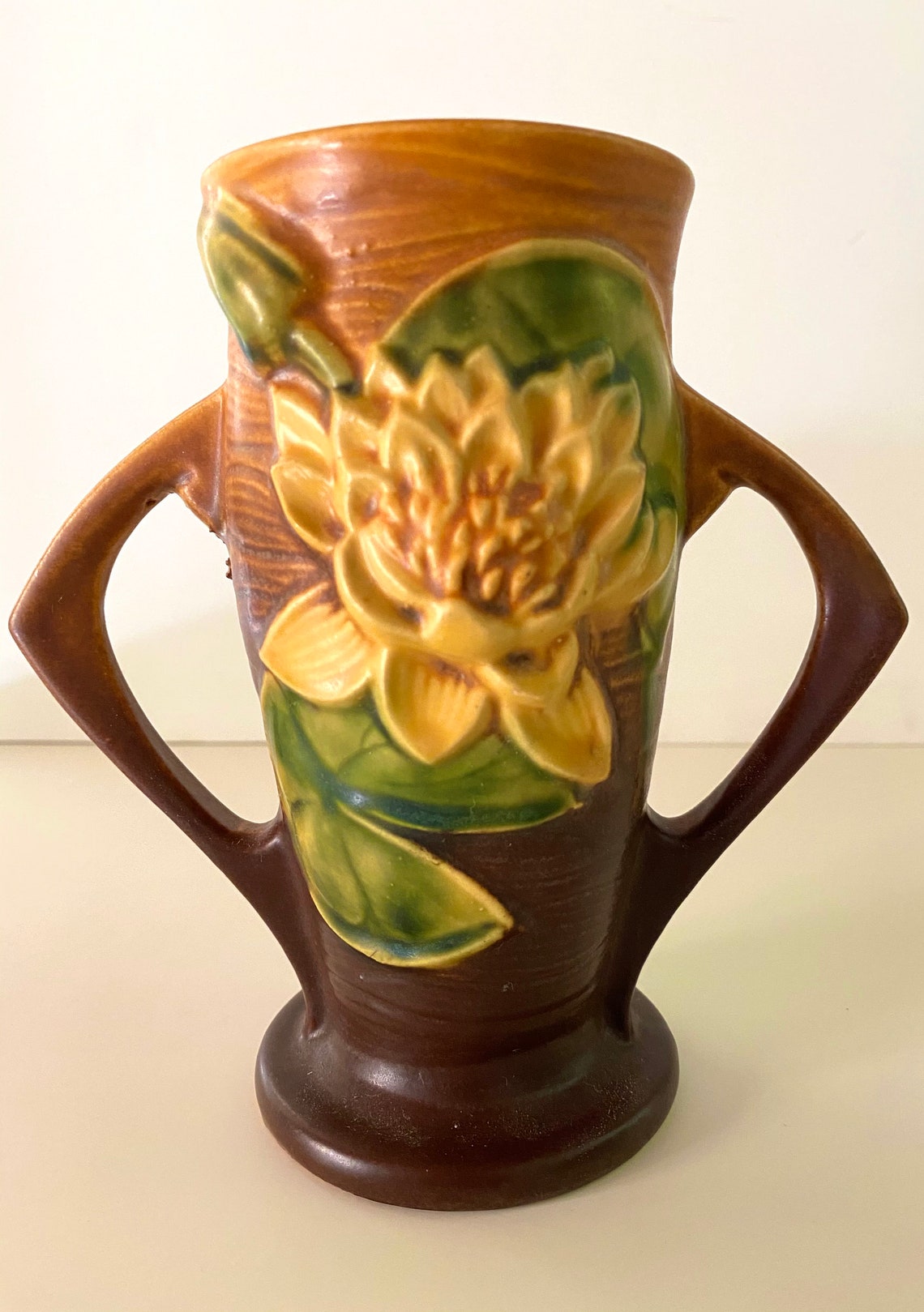 Vintage Roseville Water Lily Vase 726 Etsy