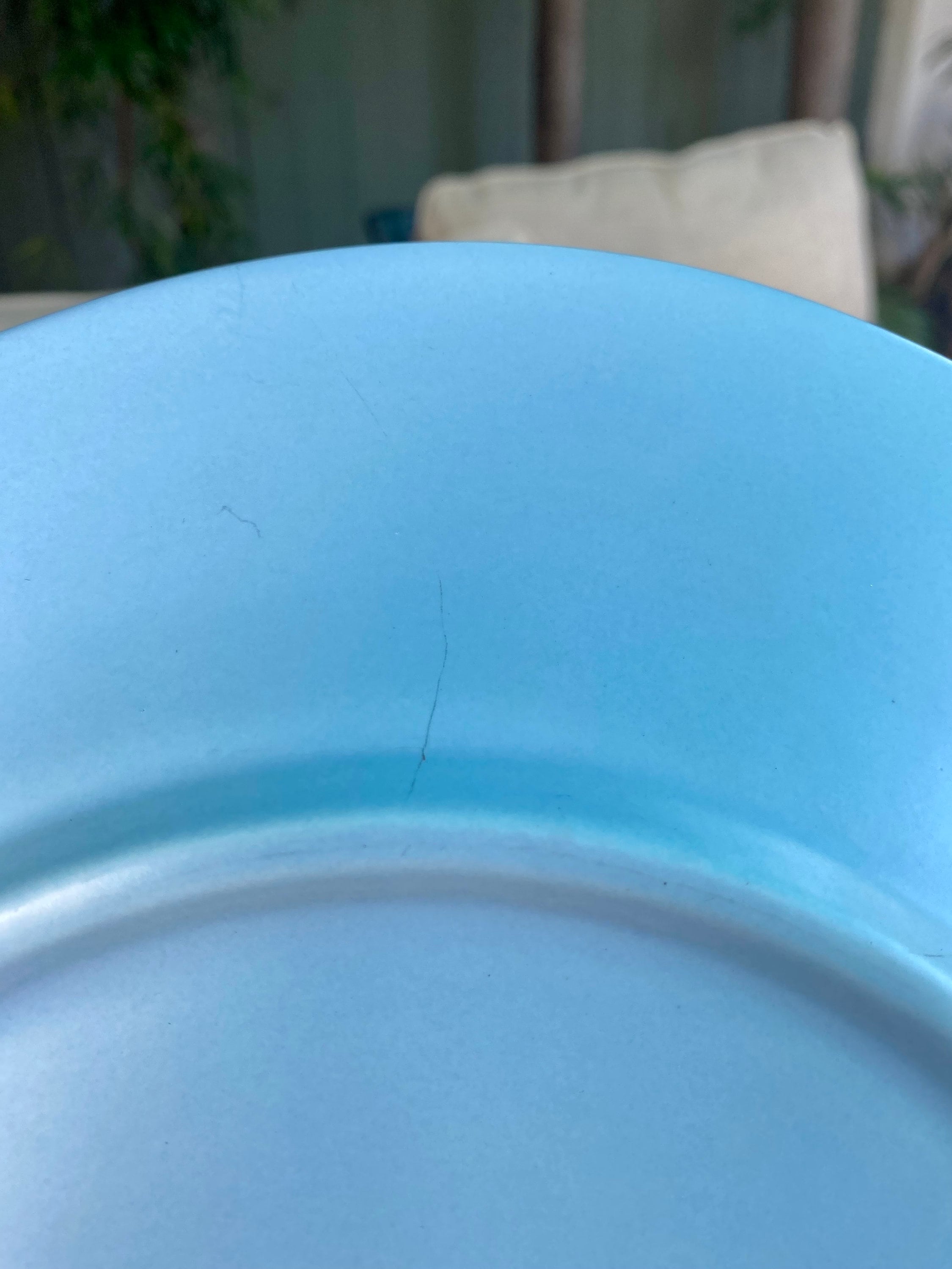 Vintage Cyclamen Blue Dinner Plate (3) by Julie Sanders