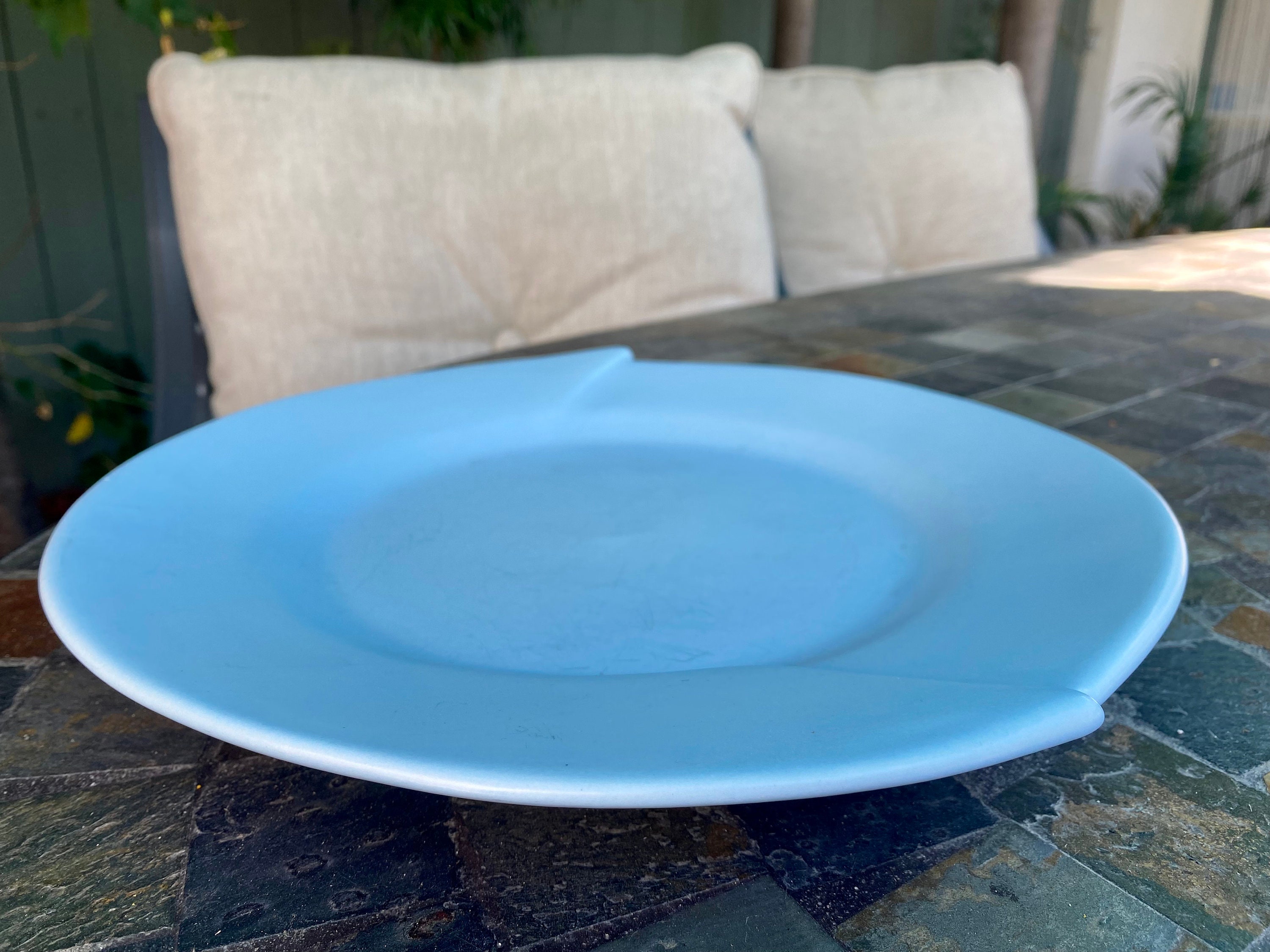 Vintage Cyclamen Blue Dinner Plate (3) by Julie Sanders