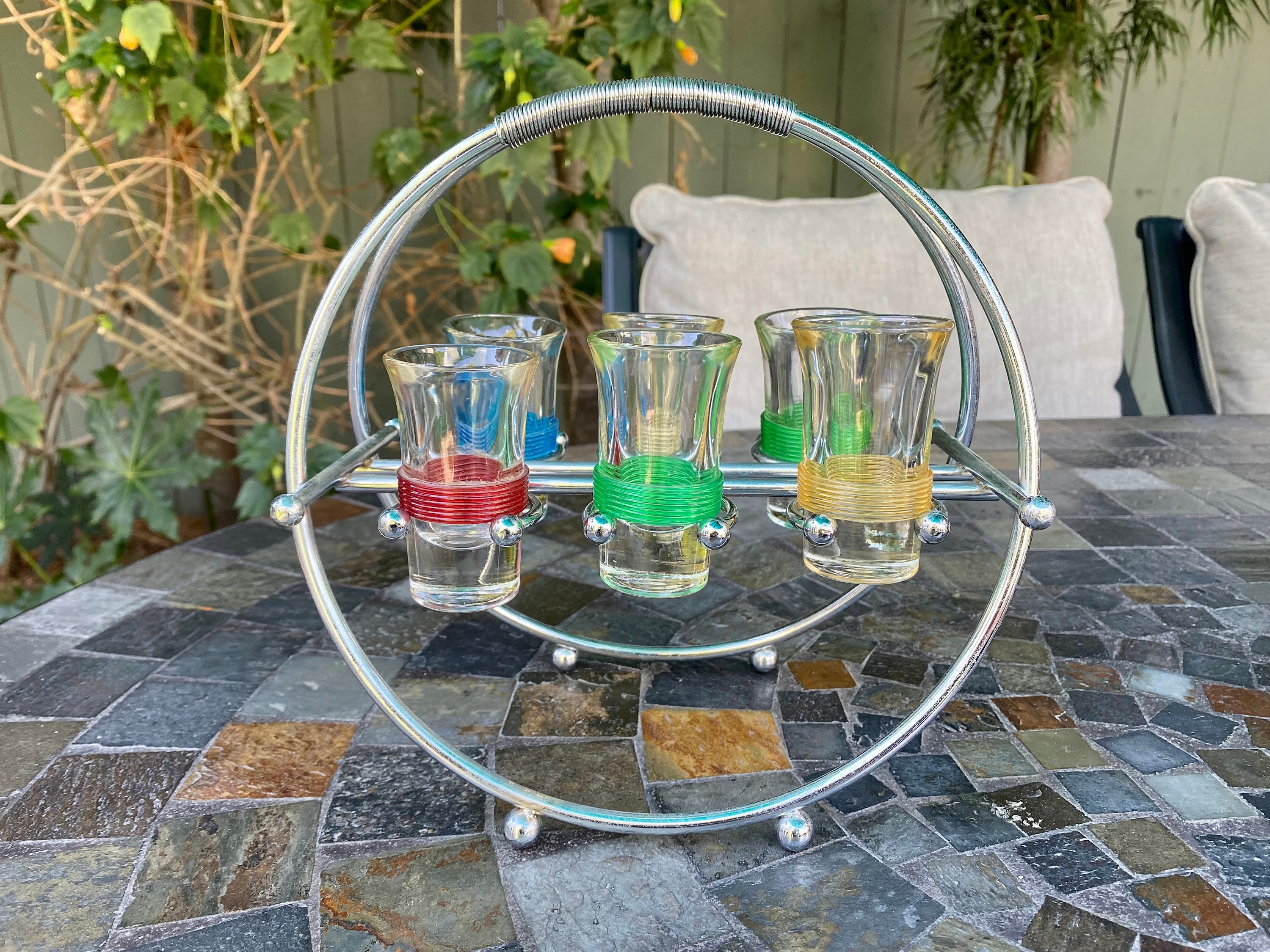 ミュージシャン TSB Goblet Glass FITZ and FLOYD Trestle 12 oz. Blue Indigo Goblet Glass Set