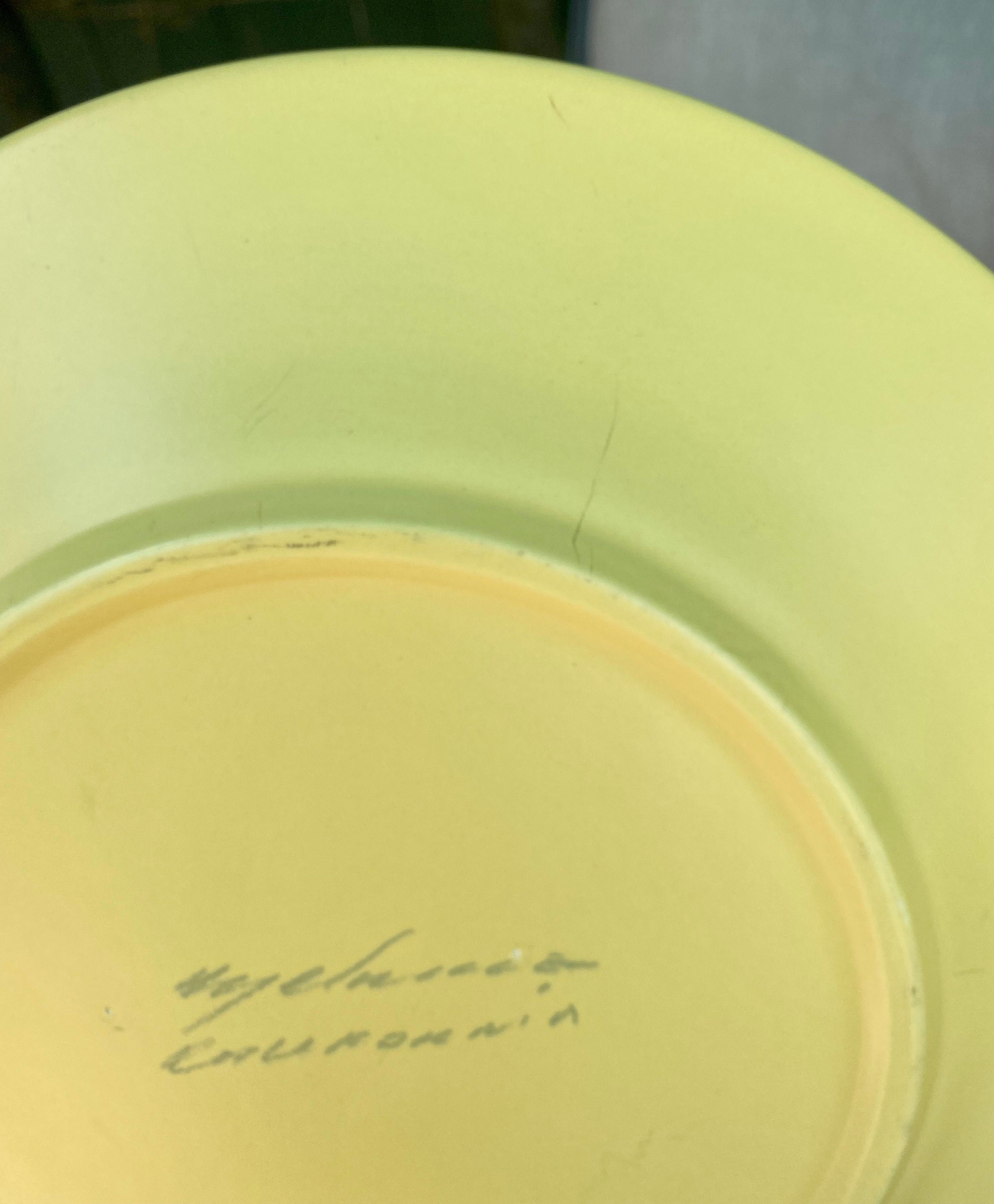 Vintage Cyclamen Yellow Dinner Plate Set by Julie Sanders
