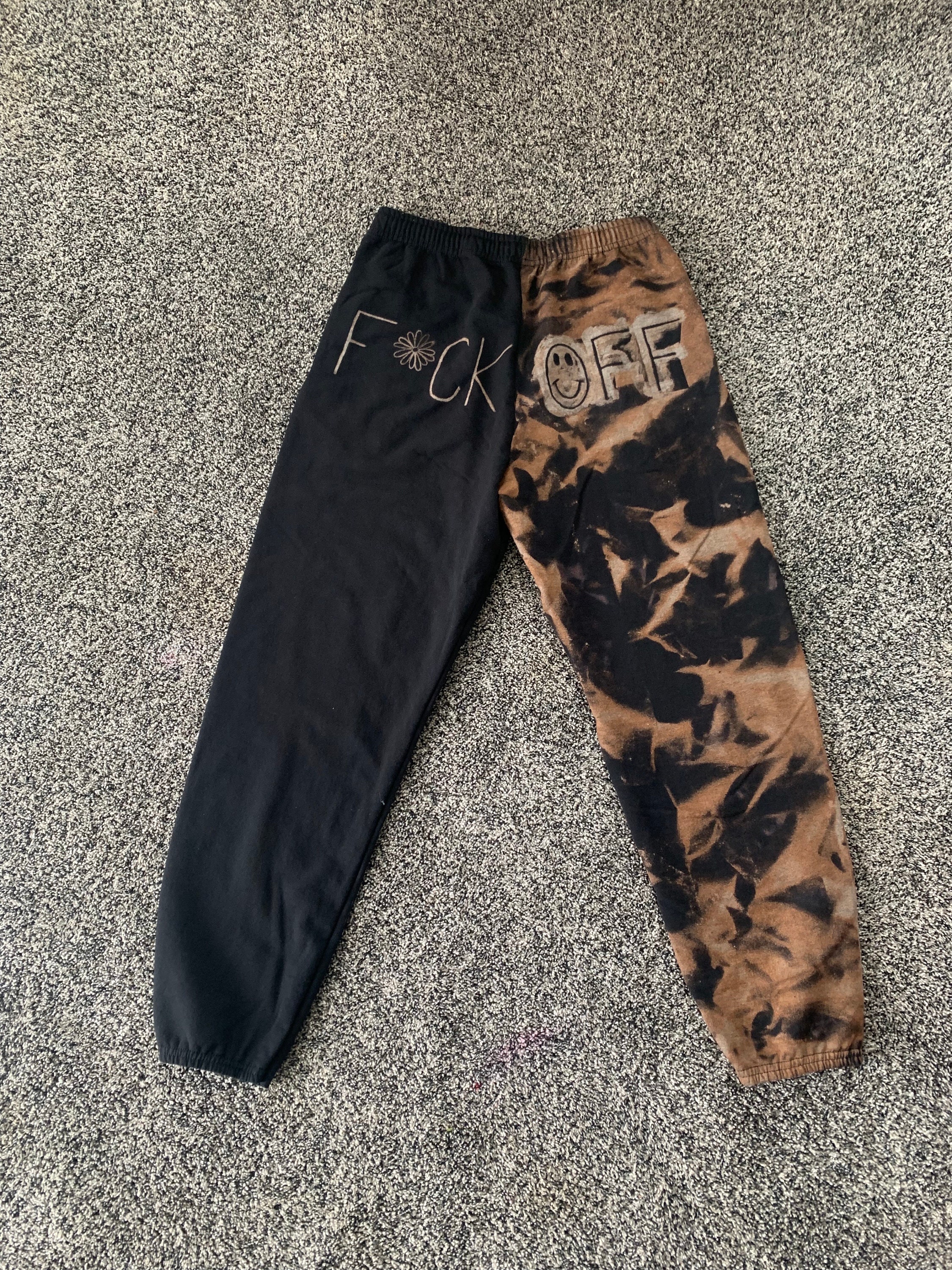 SUNSEA BLEACH CUSTOMIZED WORK PANTS