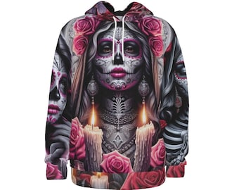 dia de los muertos hoodie, Halloween sweatshirt, colorful skull, Day of the Dead clothing, day of the dead mens hoodie, sugar skull hoodie