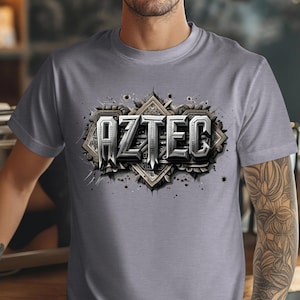 Aztec T-shirts, Southwestern Design, Vintage Tee, Unique Graphic, Unisex Comfort Colors Fashion, Mexican Gift Ideas, Graphic Tee shirts