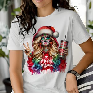 Merry Mama T-Shirt, Cute Holiday Shirt for Moms, Fun Christmas Gift, Graphic Tee for Women, Funny Holiday Tee, mama clause tshirt, christmas