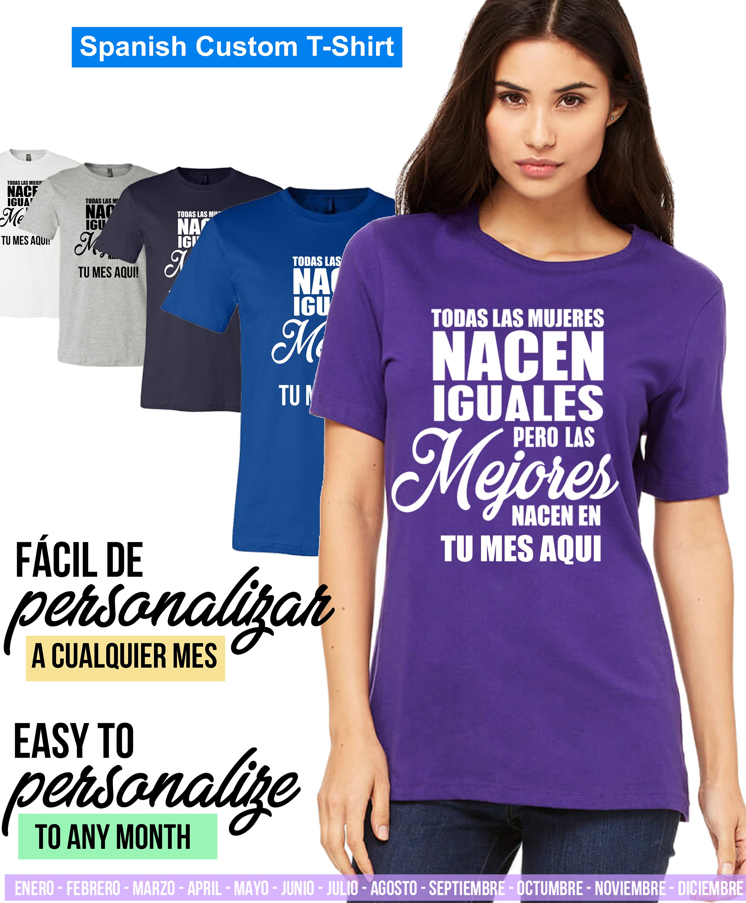 Custom spanish month Shirt Spanish TShirt Latina Shirt Etsy