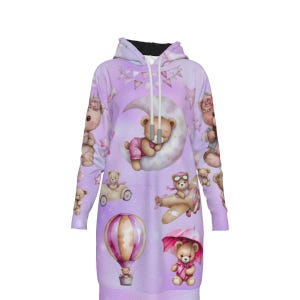 Women&#39;s Teddy Bear Hoodie: Cozy Fleece Sweatshirt with Hood