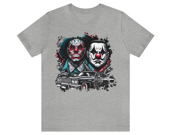 チカーノアートTシャツ：ヴィンテージローライダースタイル、メキシコ 
