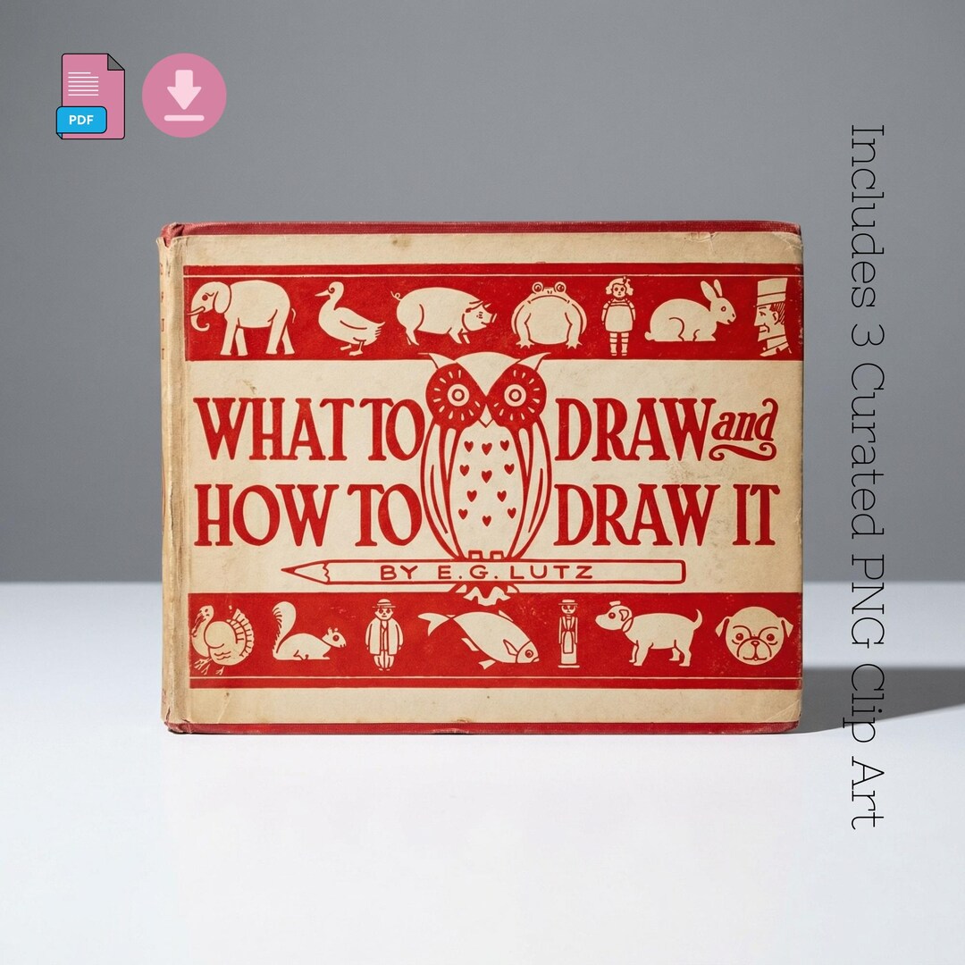 1913 Drawing Primer, Vintage Illustration Art Book, Learn to Draw ...