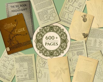 Vintage Embroidery & Needlework Library | 2 Historic Needlecraft Books | 600+ Pages | Digital PDF Collection