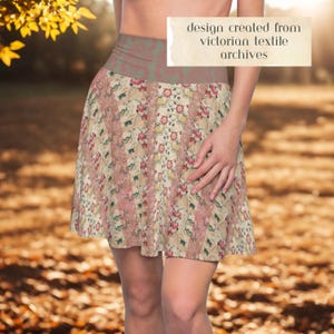 Vintage-Inspired Floral Skater Skirt: Perfect for Summer Festivals, Casual Outings, Special Occasions, Classic Elegance