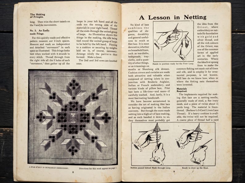 Antique Embroidery Book Set | Historic Needlework Guide For Hand Sewing image 4