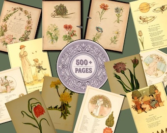 Victorian Language of Flowers Library | Antique Floriography Books (Digital PDF Collection)