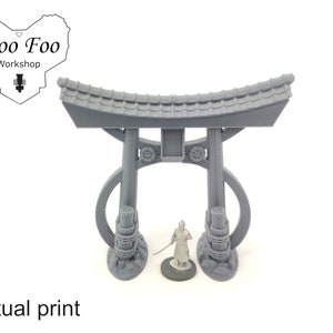 Samurai Asahi Torii 28 mm terreno stampato in 3D test d&#39;onore Asian Adventures