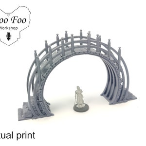 Samurai Moon Bridge 28 mm terreno stampato in 3D test d&#39;onore Asian Adventures