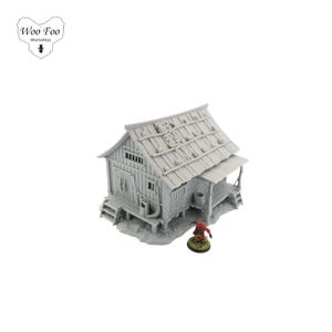 Farm House 2 3D printed Japanese Samurai Terrain 32mm - Nippon Saga