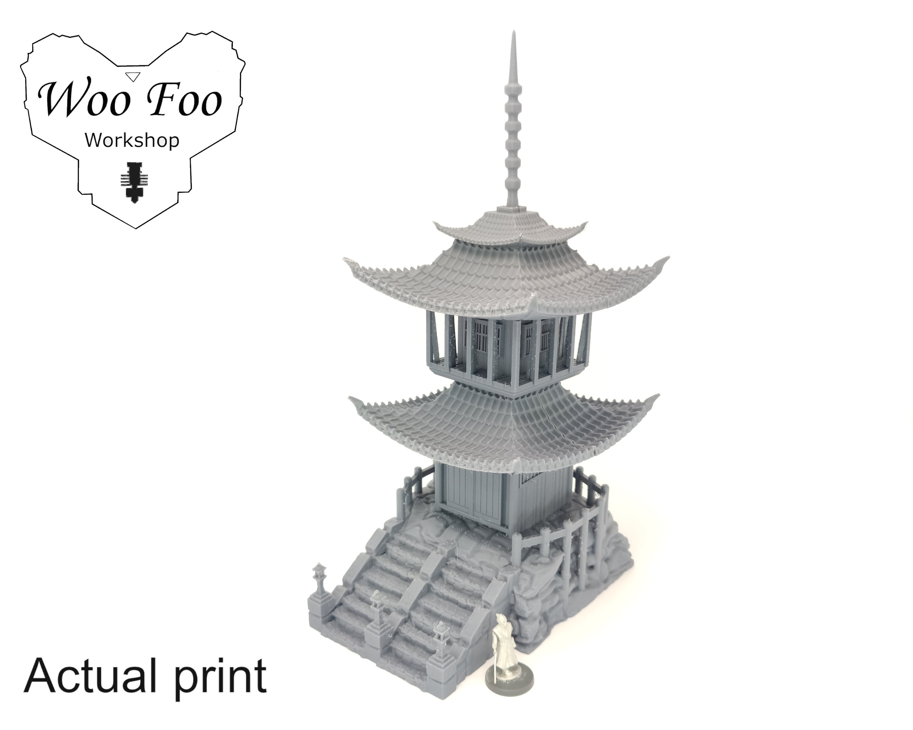 Samurai Japanese Pagoda 28mm 3D Printed Terrain Test of Honour