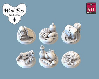 Accessoires fantastiques Marqueurs d&#39;objectifs Miniatures STL de terrain de jeu imprimées en 3D en résine