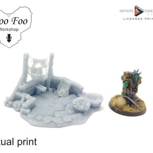 UPGRADED - Wightwood Abbey Laundry 3D Resin printed Scatter Terrain