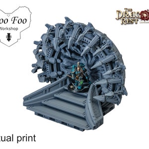 Sci fi Warp Gate Large Open Version 3D Printed Scatter Terrain Dragons Rest