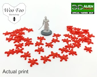 Ficha de gota de sangre samurái x50 28 mm Prueba de honor de terreno impresa en 3D - 3DAlienworlds