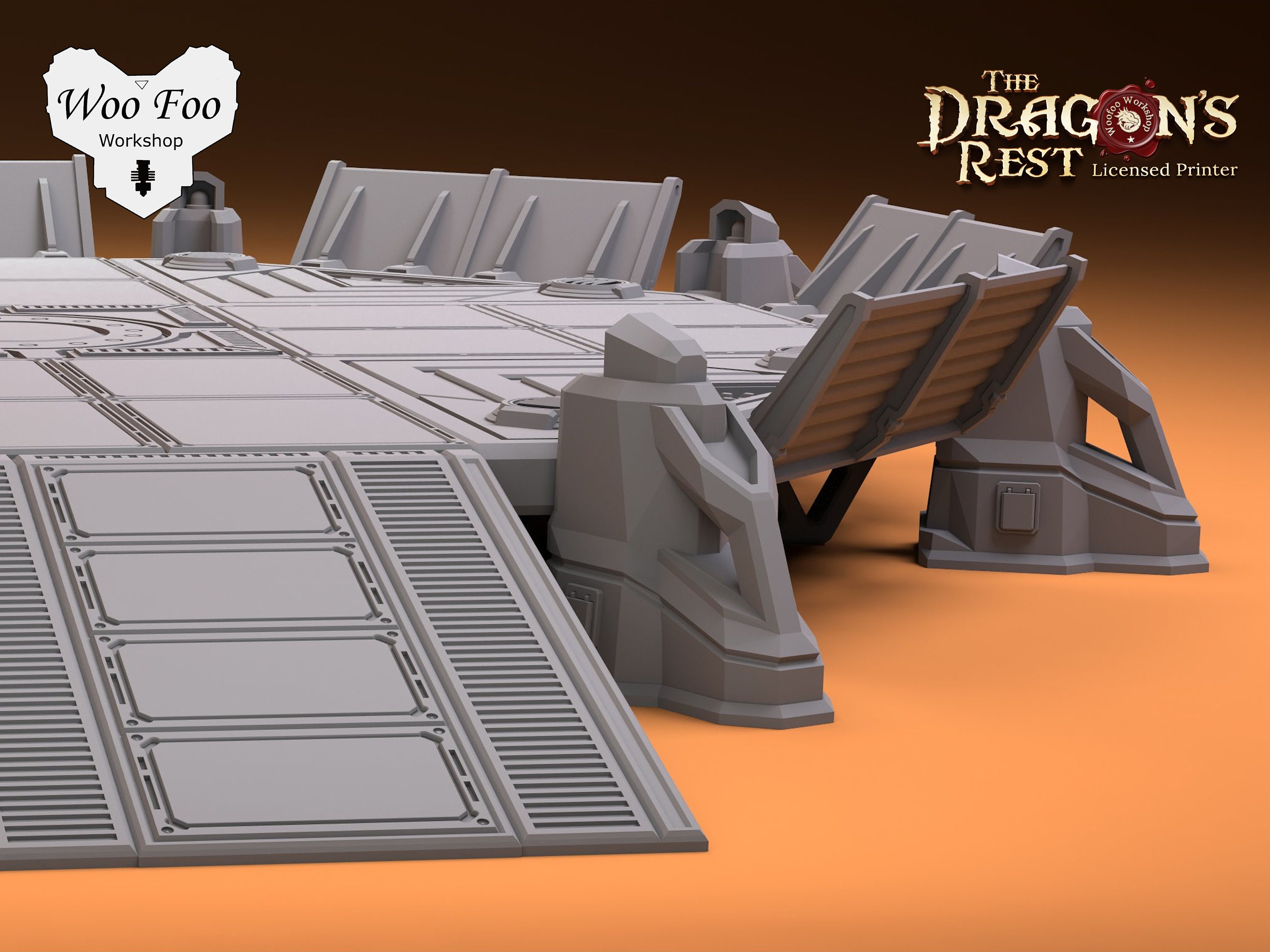 Sci Fi Large Landing Pad 3D Printed Scatter Terrain Dragons Etsy