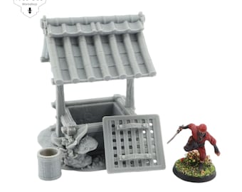 Wohl großes 3D gedrucktes japanisches Samurai-Gelände 32 mm - Nippon Saga