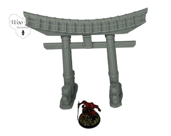 Torii Tor Holz 3D gedrucktes japanisches Samurai Gelände 32 mm - Nippon Saga