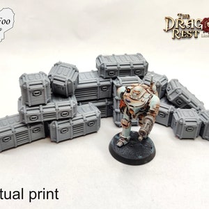 Sci fi scatter Flight Case large 3D printed terrain, Dragons Rest