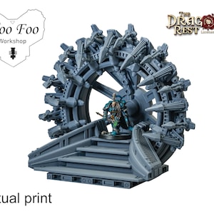 Sci fi Warp Gate Large Closed Version 3D Printed Scatter Terrain Dragons Rest