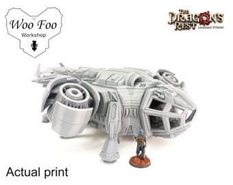 Sci Fi Dragonfly Heavy Dropship terrain infinity, wargaming - Dragons Rest